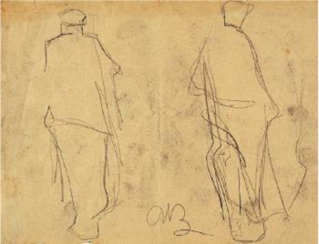 Due macchiette virili by Umberto Boccioni