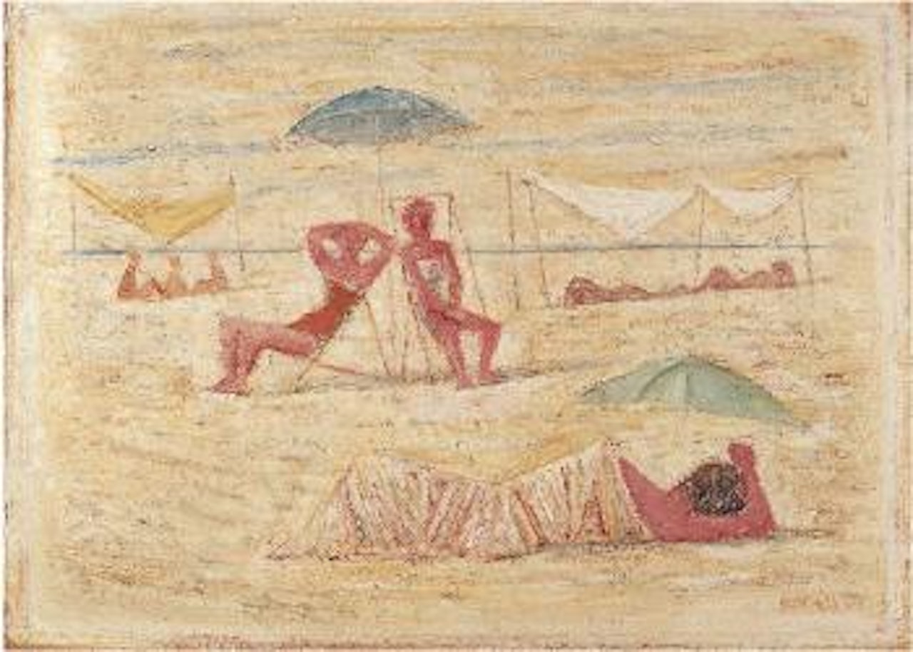 Donne sulla spiaggia by Massimo Campigli