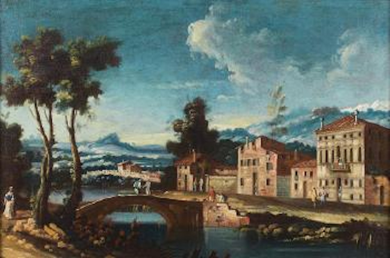 Paysage au bord de la Brenta by Apollonio Domenichini