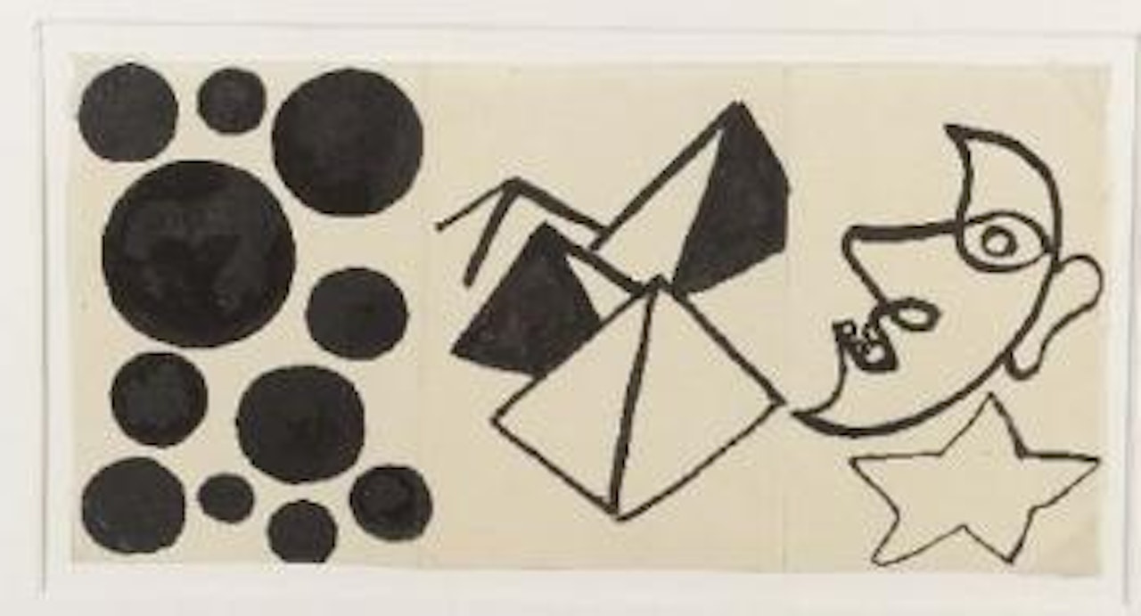 Pyramid and moon by Alexander Calder