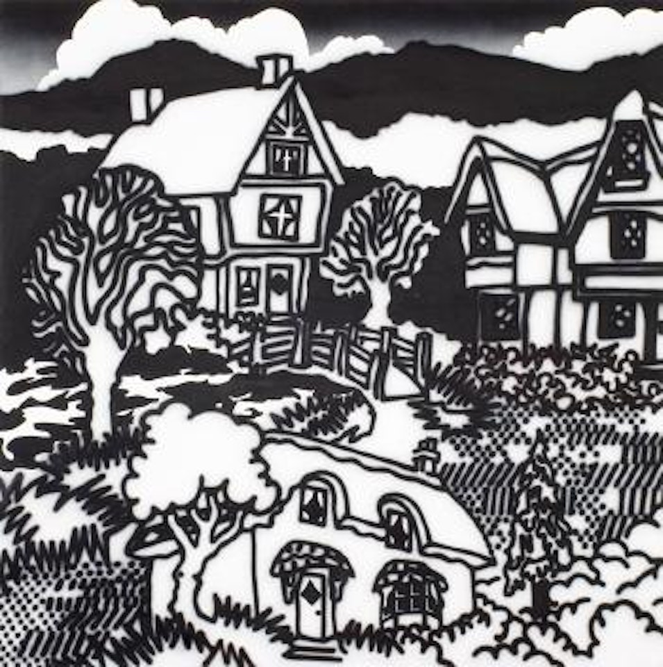 Model Tudor village, Fitzroy Gardens by Howard Arkley