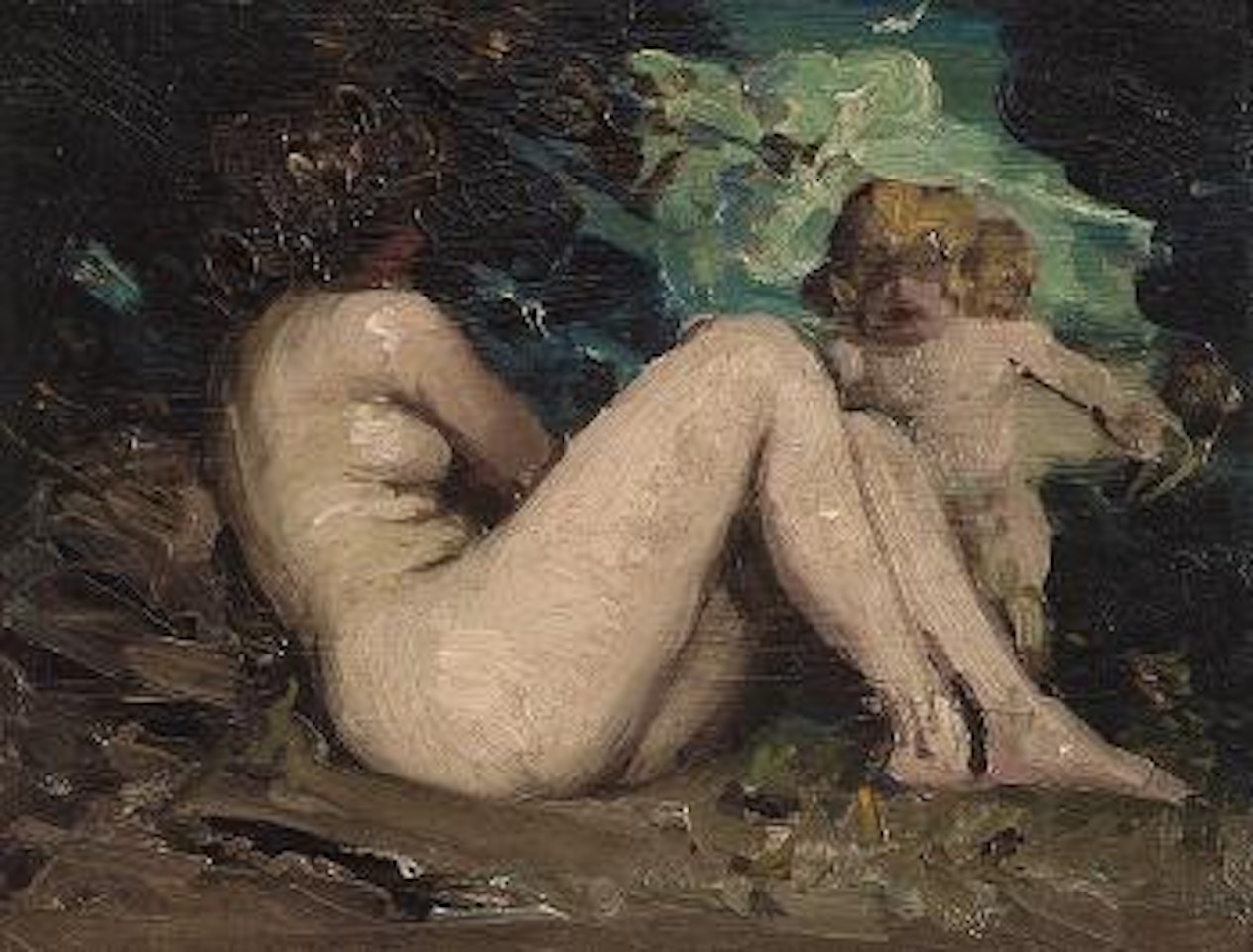 Venus and Cupid by Arthur Ernest Streeton