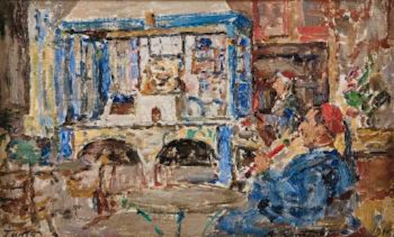 Café à Tunis by Alexandre Roubtzoff