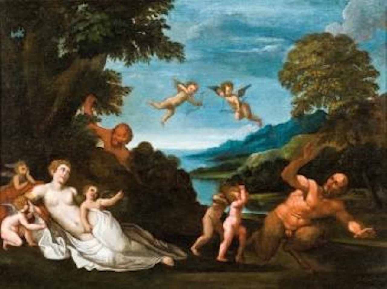 Nymphe et faunes by BOLOGNESE SCHOOL