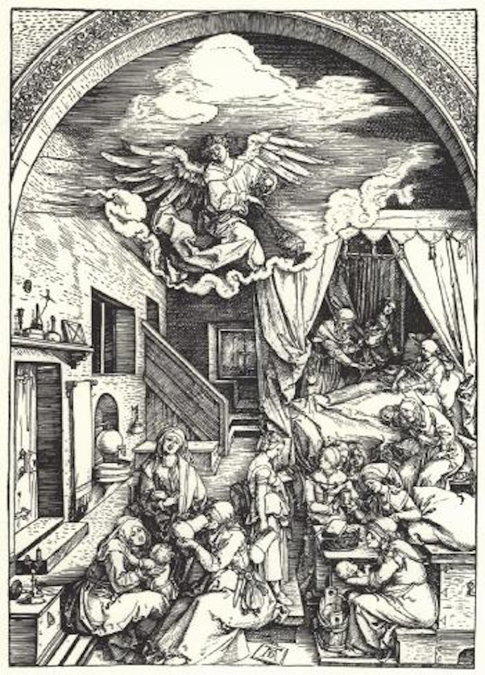 Die Geburt Mariens (Die Wochenstube) by Albrecht Dürer