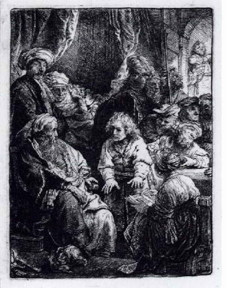 Jesus seine Traume erzahlend by Attributed to Rembrandt Harmensz van Rijn