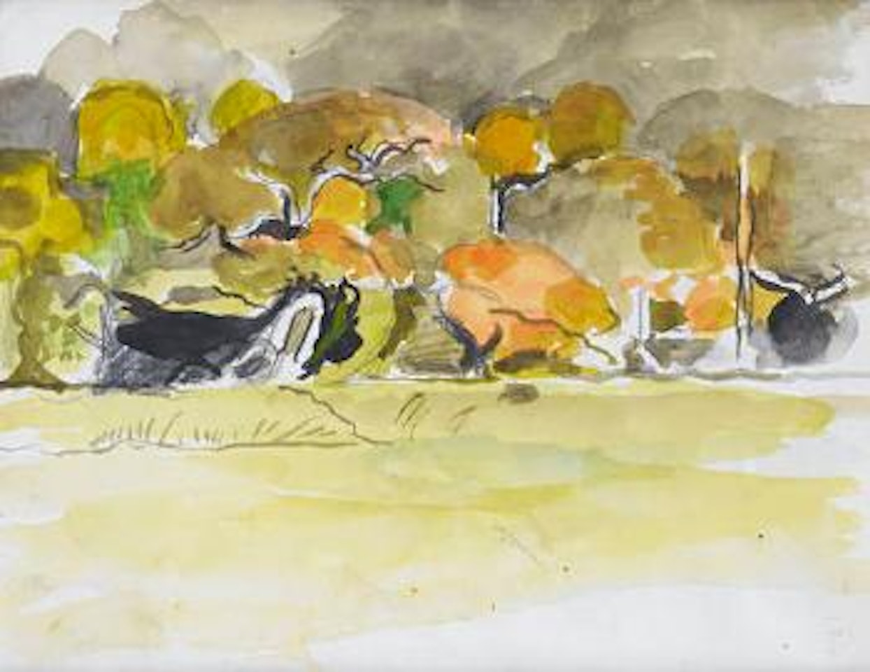 Study for outcrop rocks near St. David's by Graham Sutherland