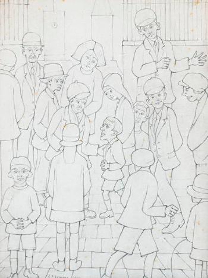 Drawing for An Argument by Laurence Stephen Lowry