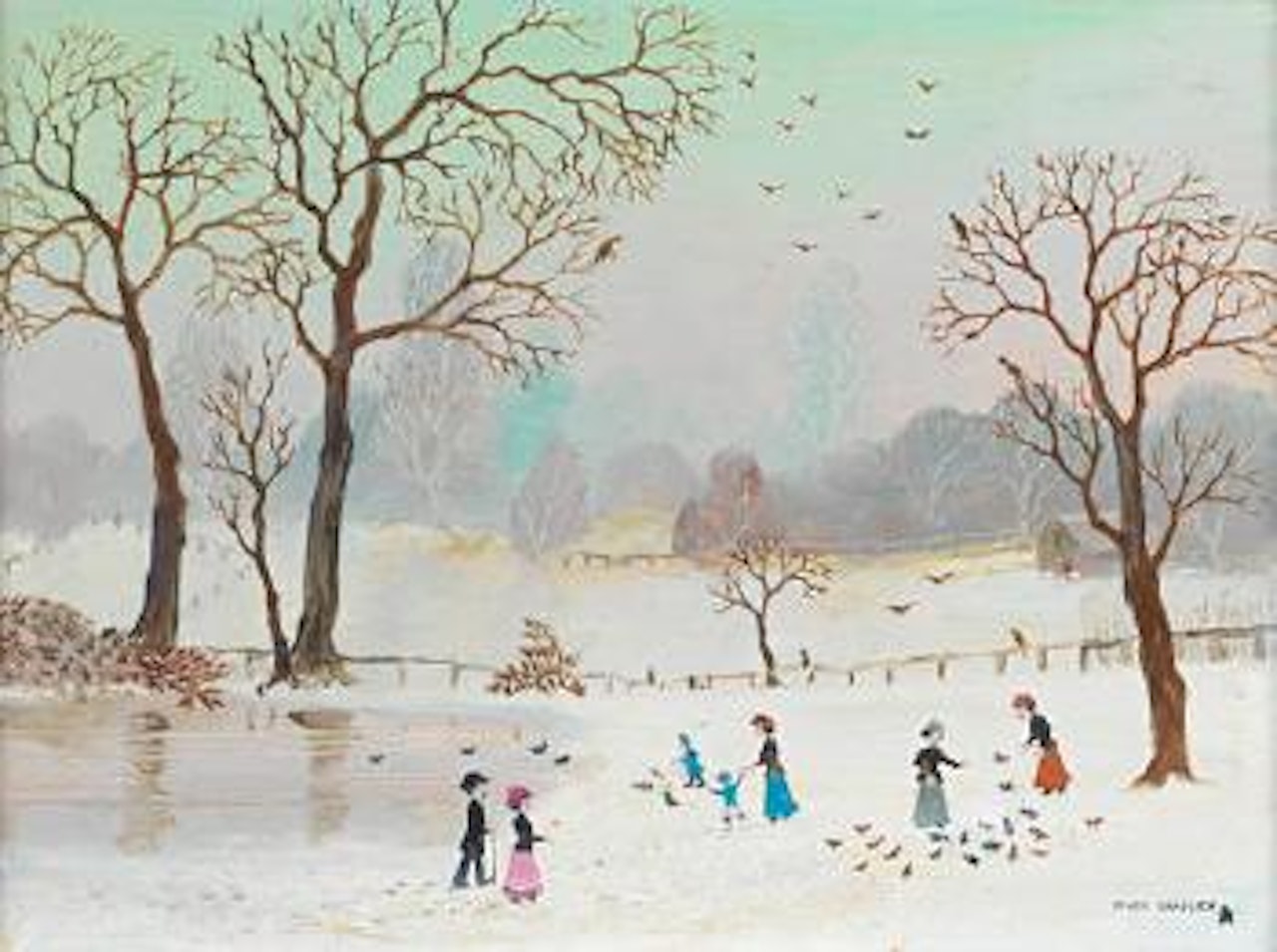 A Blackpool scene by Helen Bradley