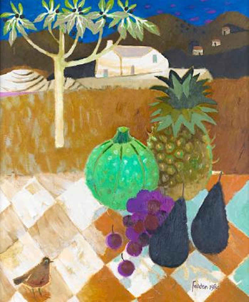 Still life with bird by Mary Fedden