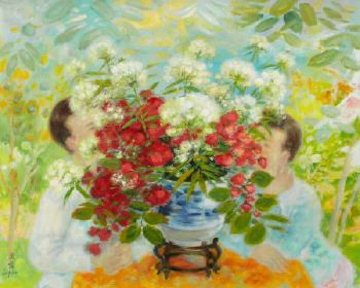 Le deux enfants et les roses by Le Pho