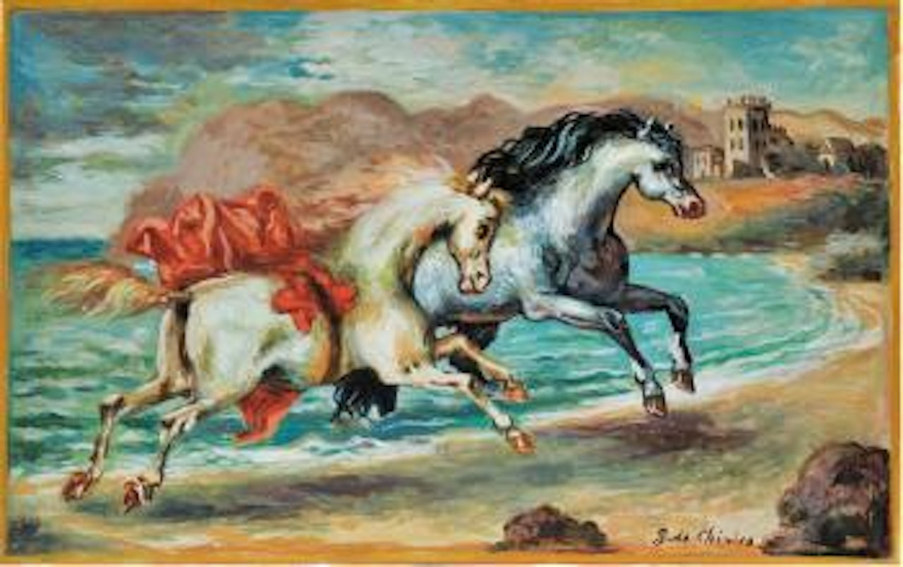 Chevaux galopant sur la plage du Golfe by Giorgio de Chirico
