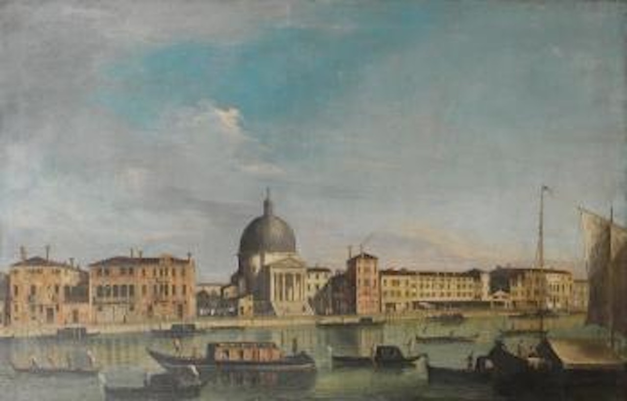 The Grand Canal, Venice, with San Simeone Piccolo by Apollonio Domenichini