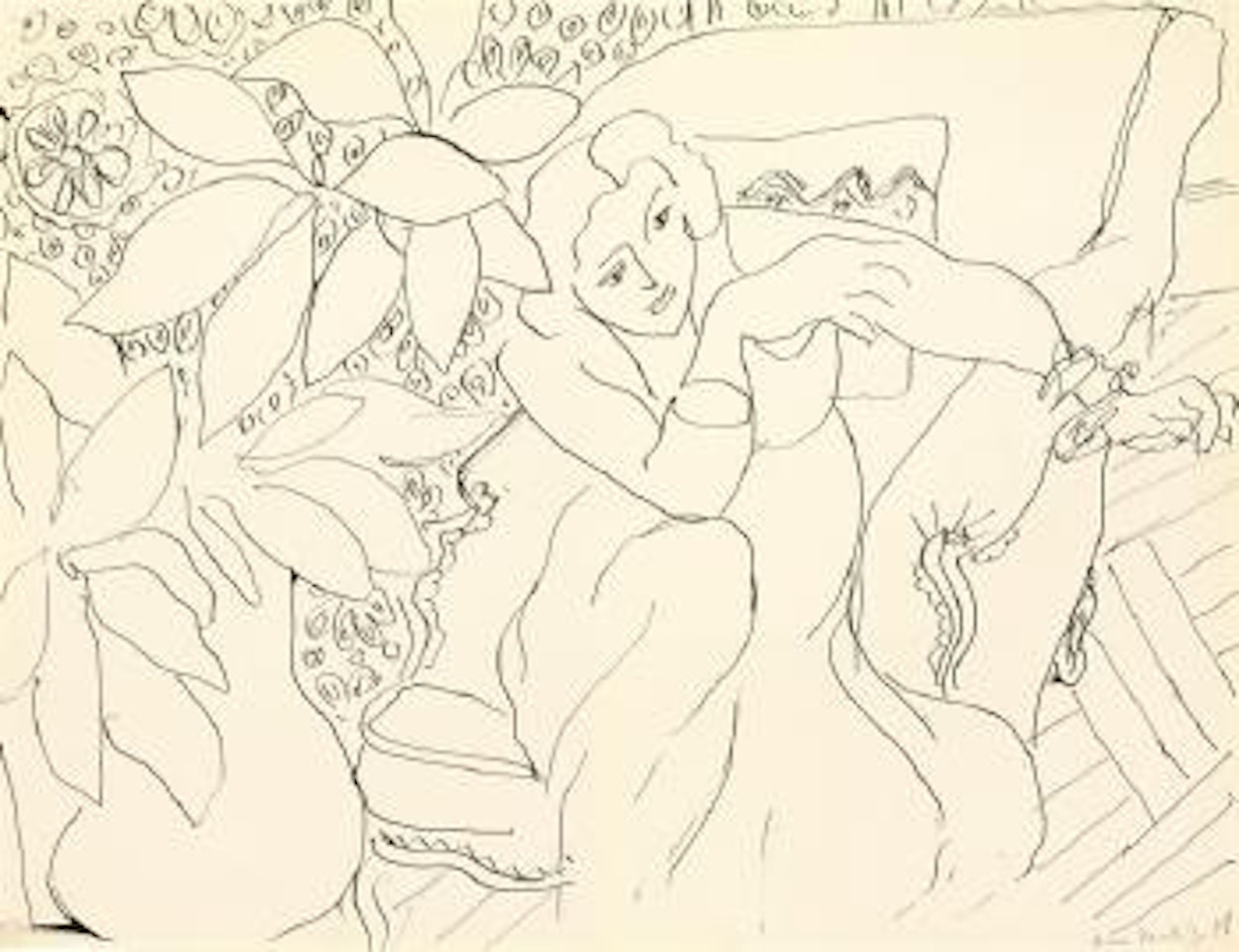 Femme assise dans le feuillage by Henri Matisse