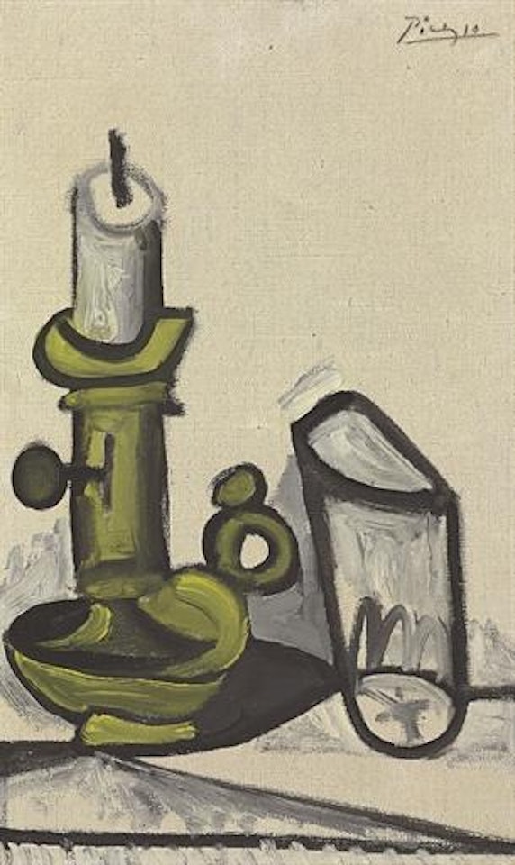 Bougeoir et verre by Pablo Picasso