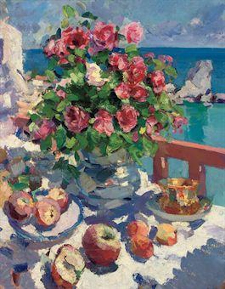 Roses and apples by Konstantin Alekseevich Korovin