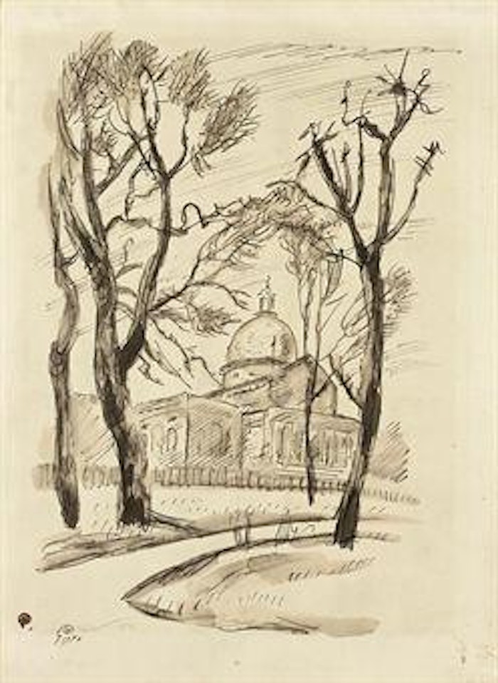 Old City Hall, Boston by Mstislav Valerianovich Dobuzhinsky