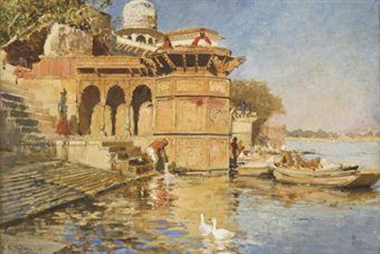 Along the Ghats, Mathura by Edwin Lord Weeks