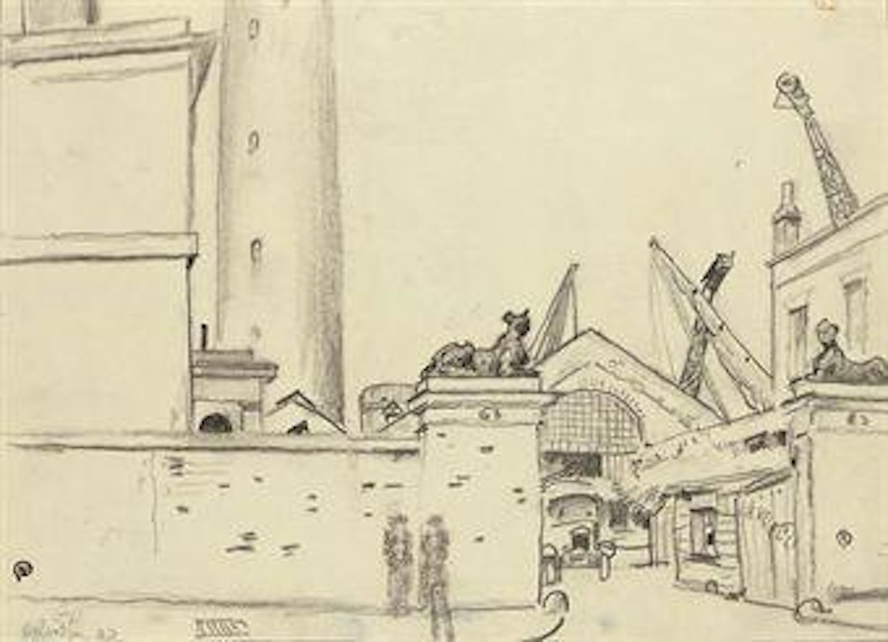 Walkers, Parker & Co Shot and Lead Works, Belvedere Road, London by Mstislav Valerianovich Dobuzhinsky