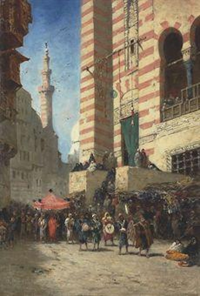A procession in Cairo by Narcisse Berchere