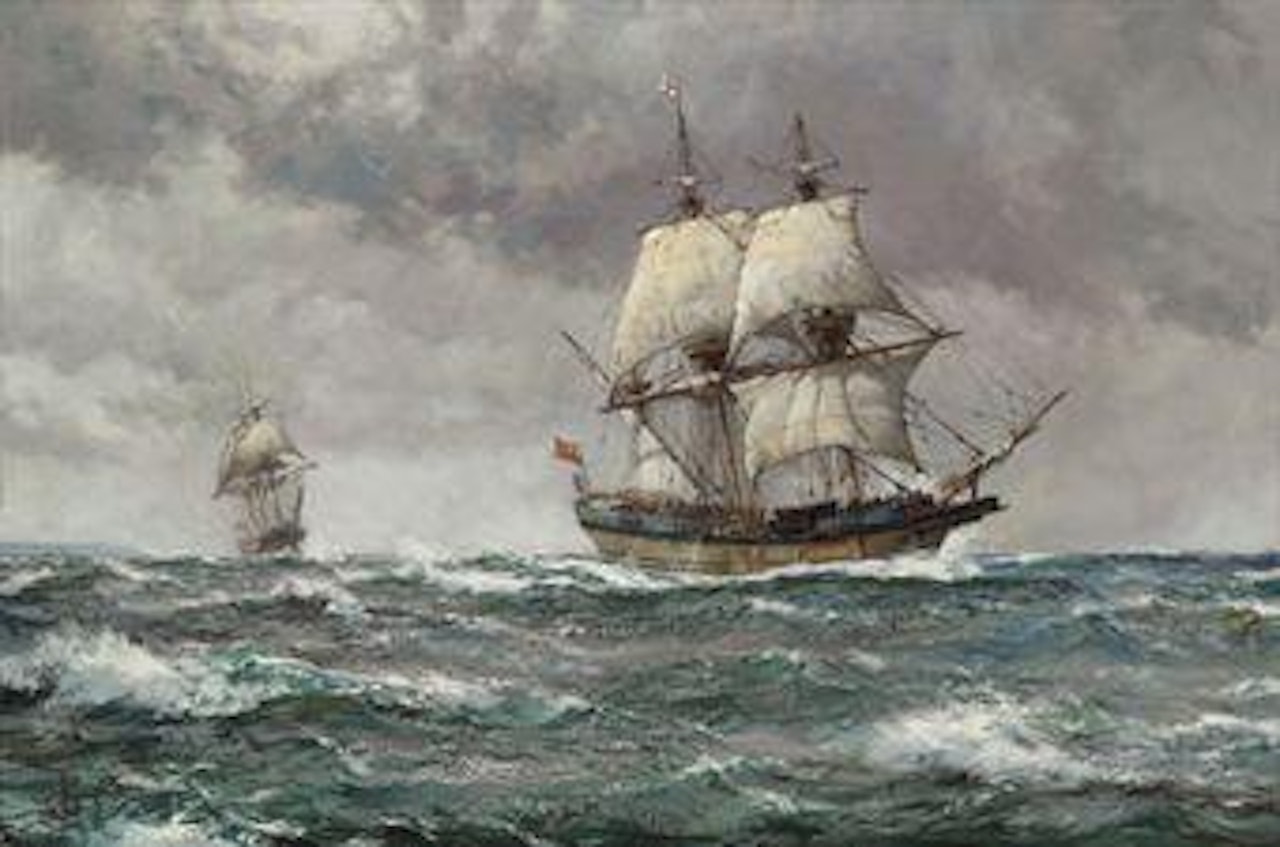 The Ark and the Dove of the Scilly Isles by Montague Dawson