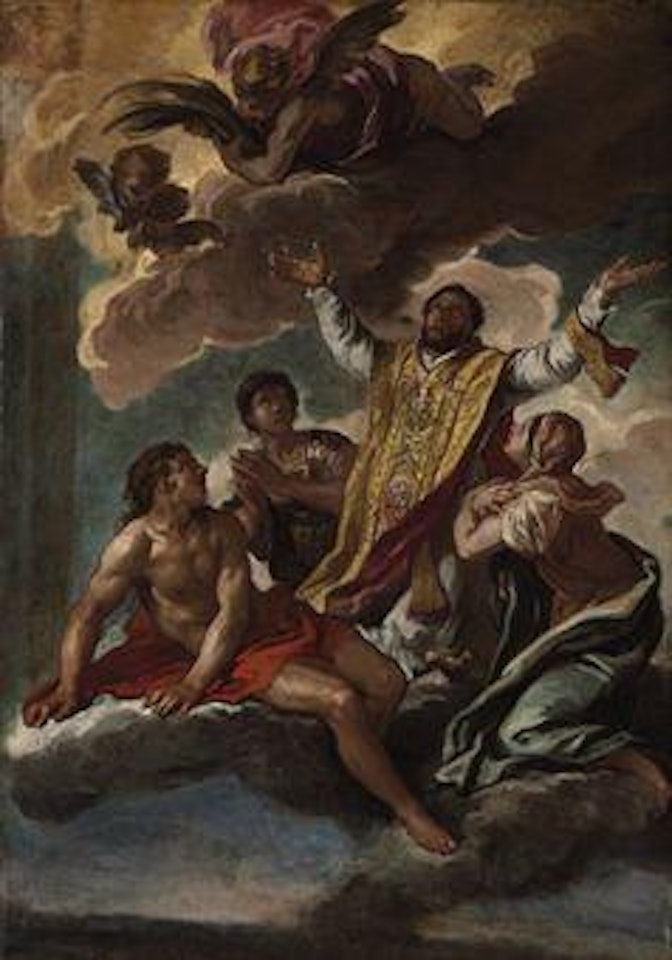 The Ascension of a male saint by Francesco Solimena