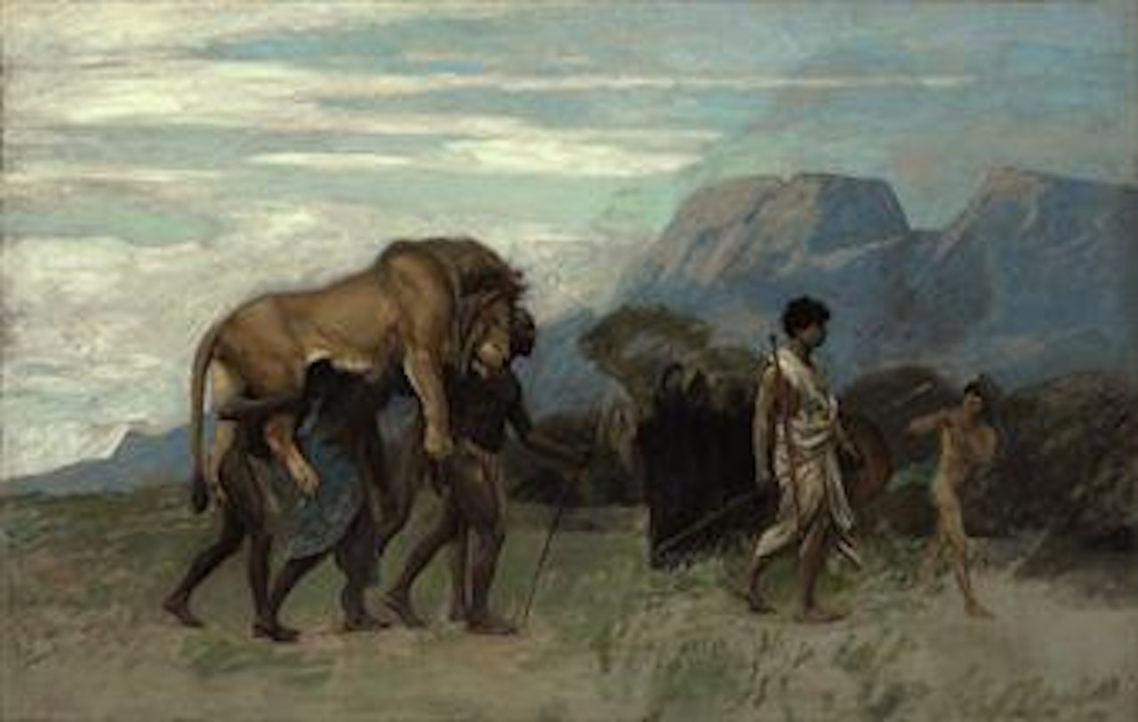Return from the lion hunt by Jean Léon Gérome