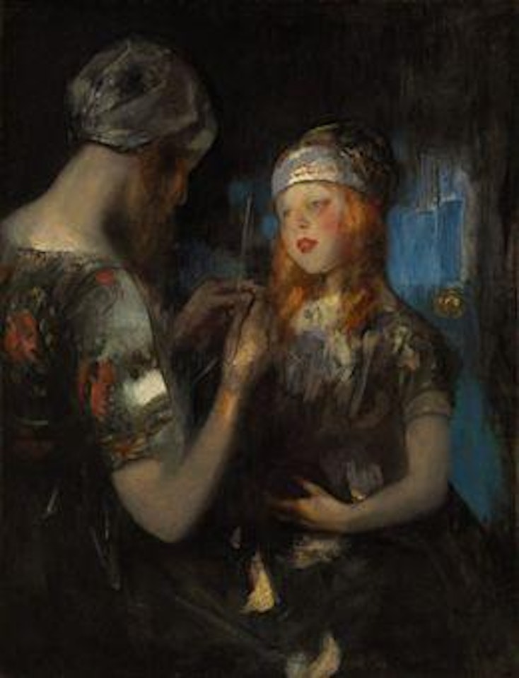 Knitting, Nora Ward and Kitty Shannon by James Jebusa Shannon