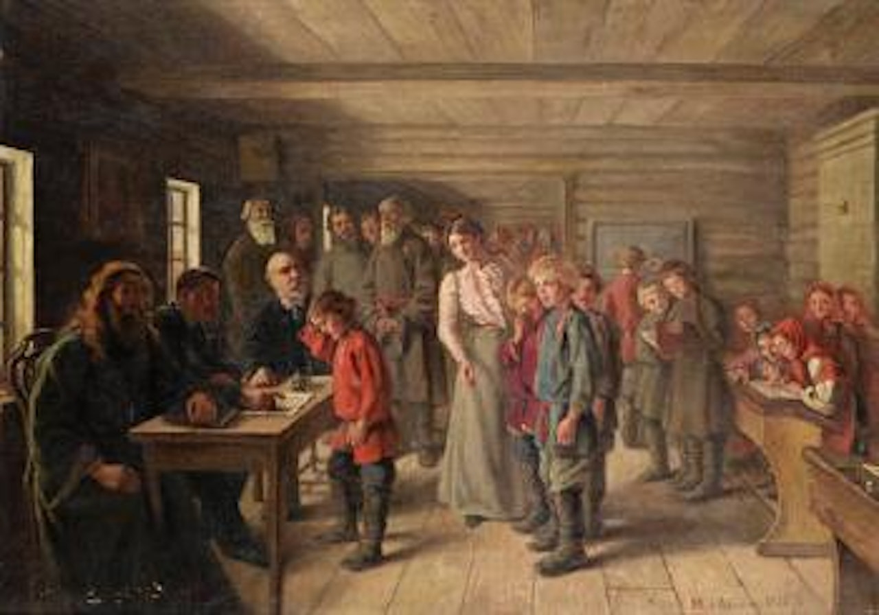 Before the school examiners by Russian School