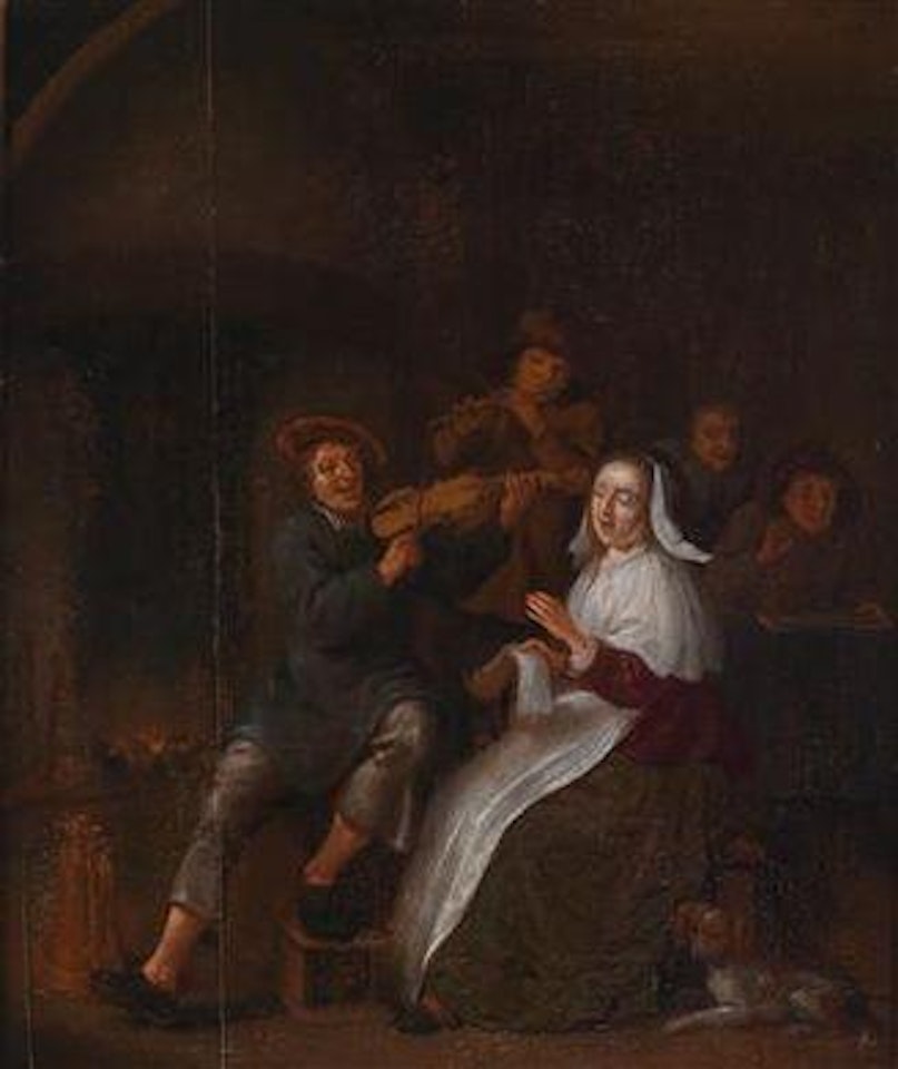 A tavern interior with music-making figures by Jan Miense Molenaer