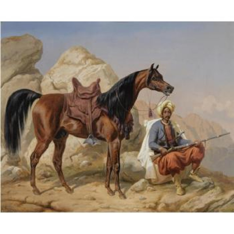 Arab Warrior And His Steed by Niels Simonsen