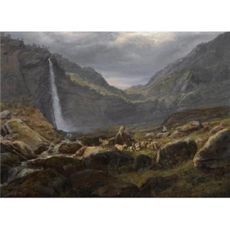 Utsyn Fra Feigumfossen I Lysterfjorden (View Of The Feigumfoss In Lysterfjord) by Johan Christian Clausen Dahl