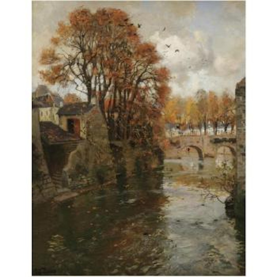 Fra Quimperlé I Bretagne (Quimperlé, Bretagne) by Fritz Thaulow