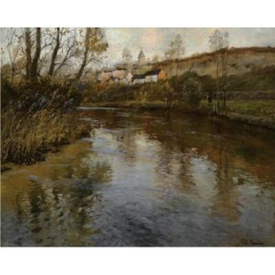 Elvelandskap (River Landscape) by Fritz Thaulow