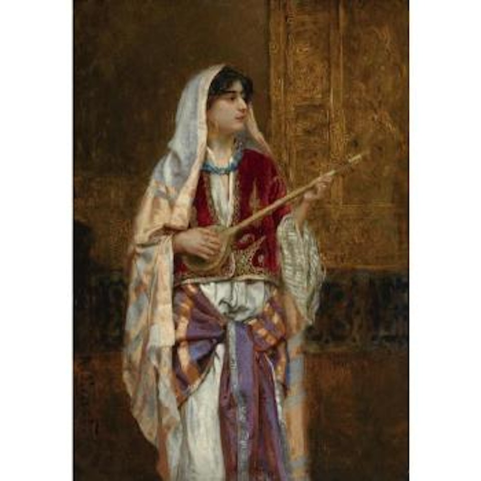 The Dutar Player by Rudolf Ernst