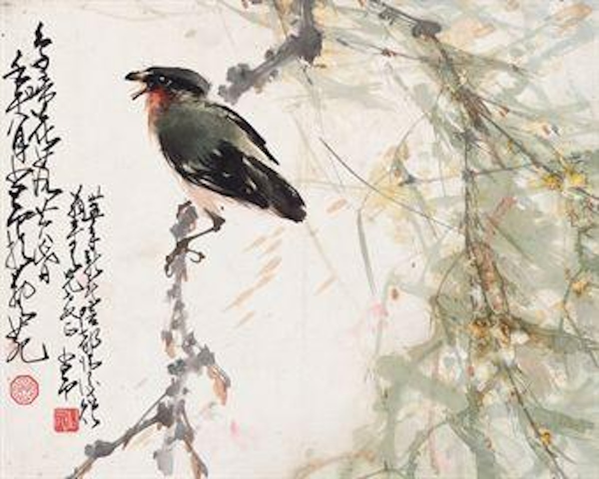 A Bird at Dusk by Zhao Shao'ang