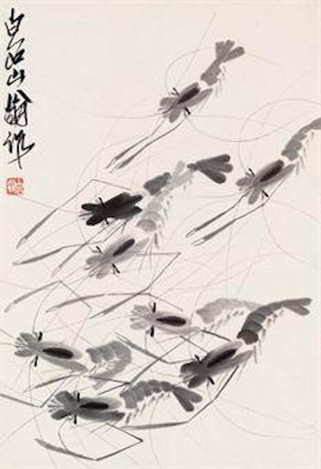Shrimps by Qi Baishi