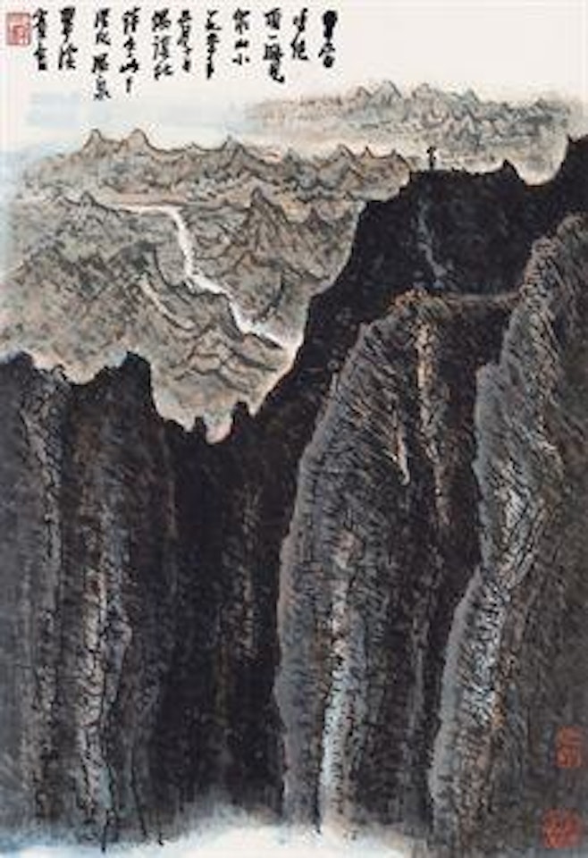 Painting inspired by Du Fu's Poems by Li Keran