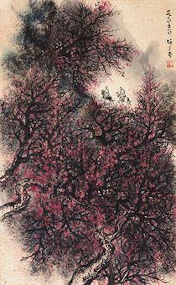 Riding in the Autumn Woods by Li Xiongcai