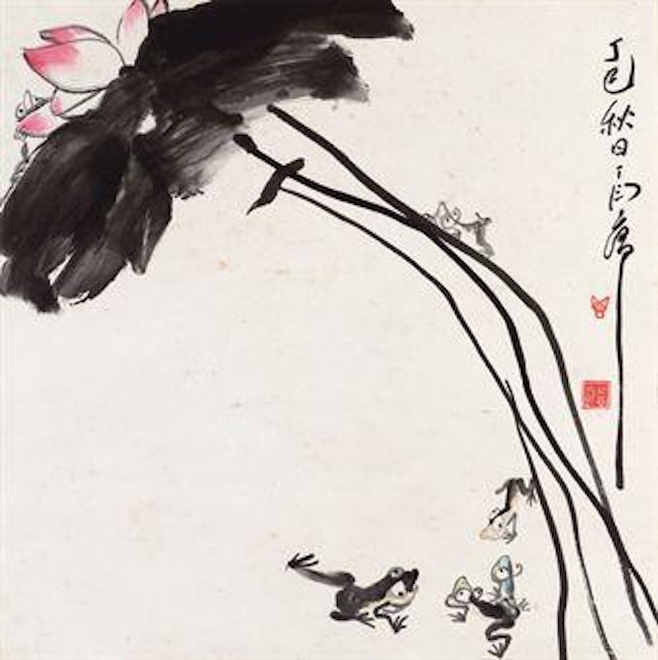 Lotus and Frogs by Ding Yanyong