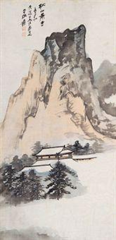 Temple in Autumn by Zhang Daqian