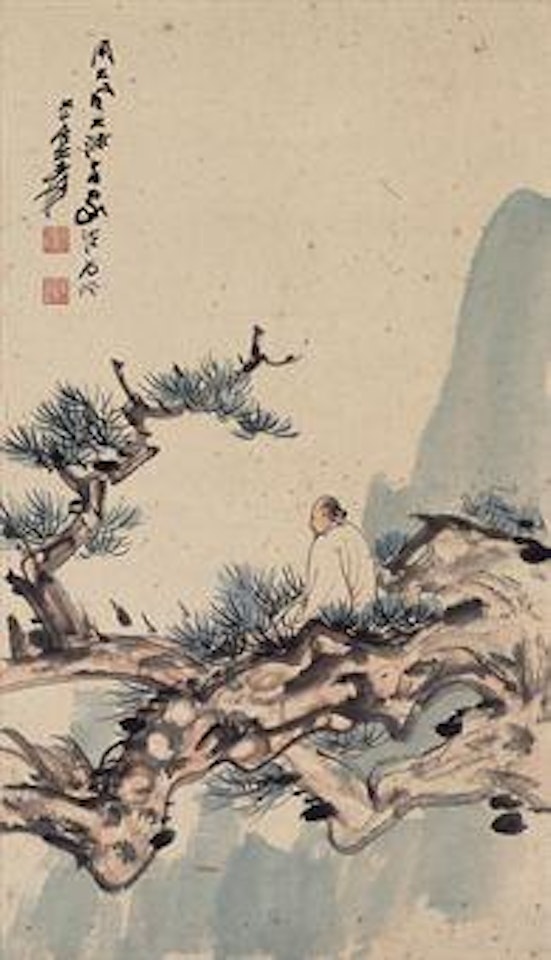 Man on Pine by Zhang Daqian