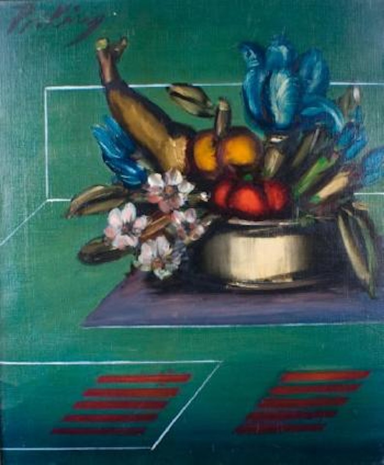 Coupe de fruits et de fleurs by Franz Priking