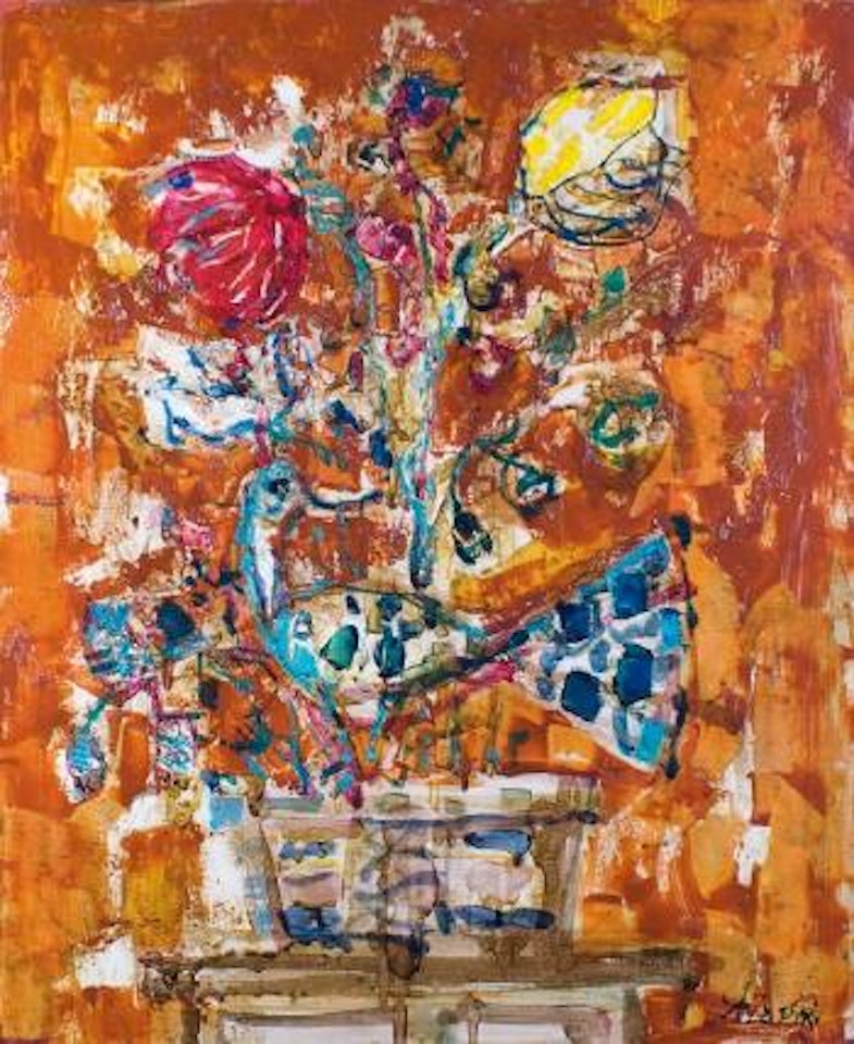 Fleurs et colombe by Paul Aizpiri