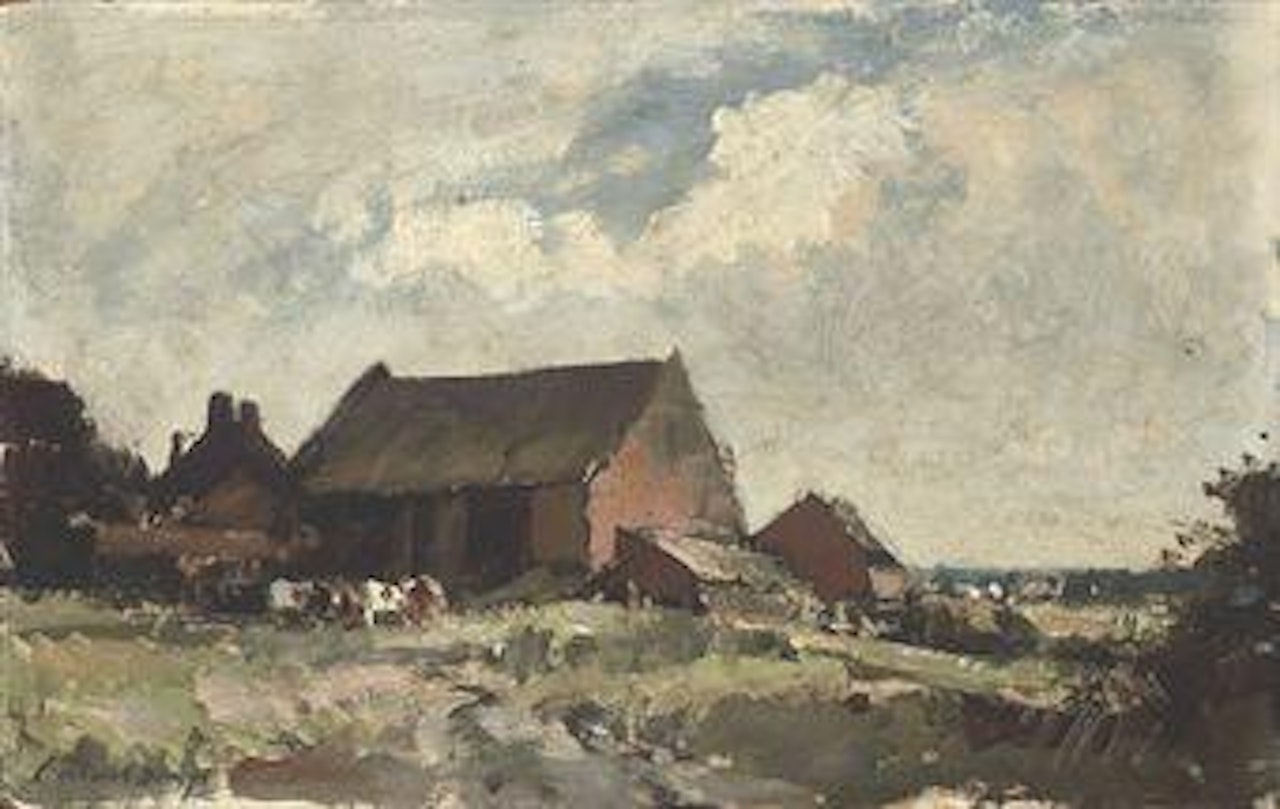 A Norfolk barn by Edward Seago