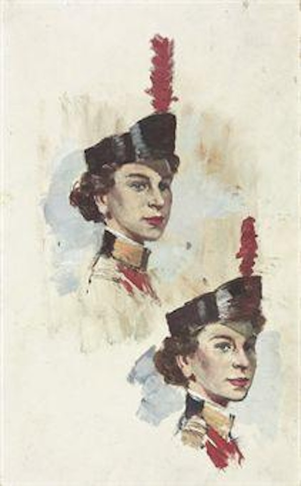 Her Majesty Queen Elizabeth II, at her first Birthday Parade, 1953 by Edward Seago