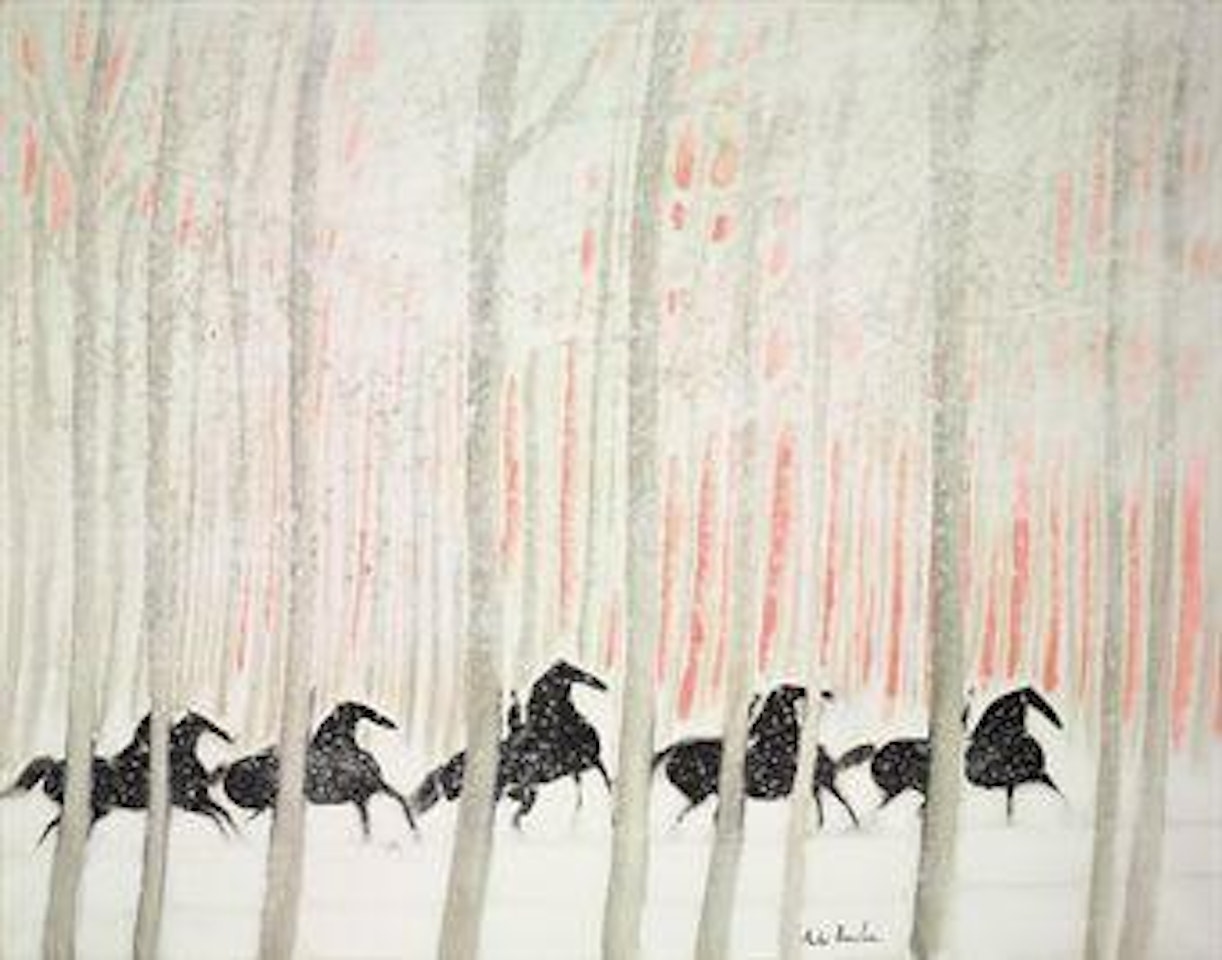 Cavaliers sur la neige by André Brasilier