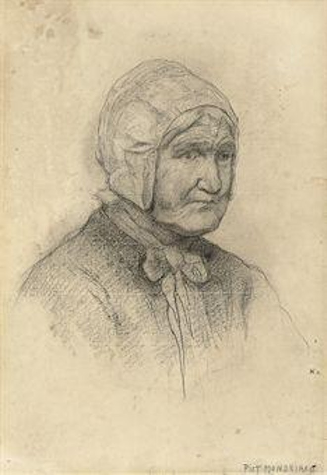 Head of an Achterhoek Farm Woman by Piet Mondrian
