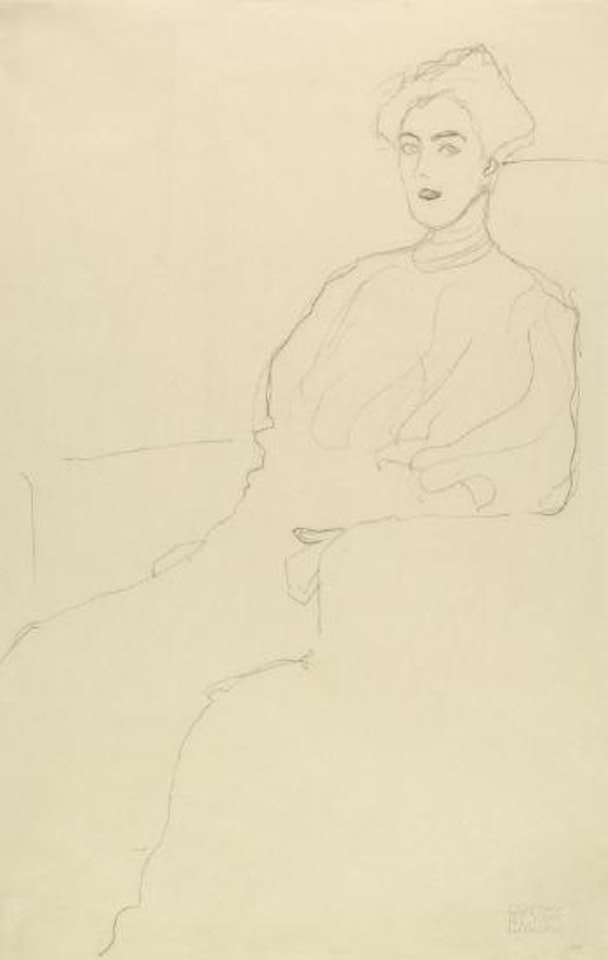 Bildnis Margaret Stonborough-Wittgenstein (Sitzend nach links, den Kopf dem Betrachter zugewendet) by Gustav Klimt