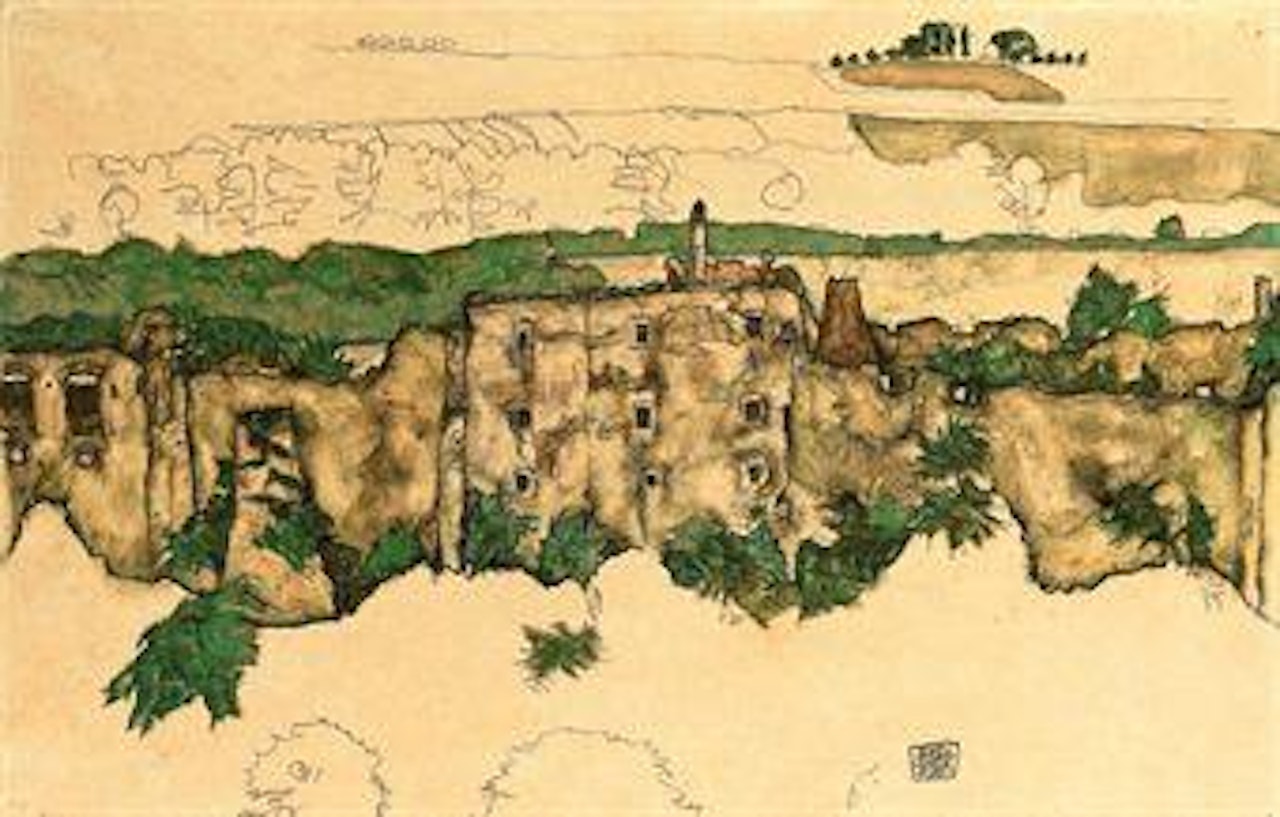 Landschaft (Ruine Weitenegg) by Egon Schiele